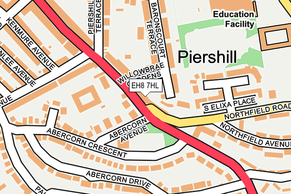 EH8 7HL map - OS OpenMap – Local (Ordnance Survey)