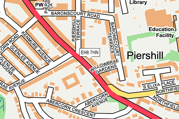 EH8 7HN map - OS OpenMap – Local (Ordnance Survey)