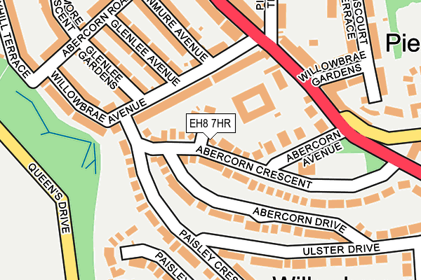 EH8 7HR map - OS OpenMap – Local (Ordnance Survey)
