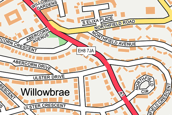 EH8 7JA map - OS OpenMap – Local (Ordnance Survey)