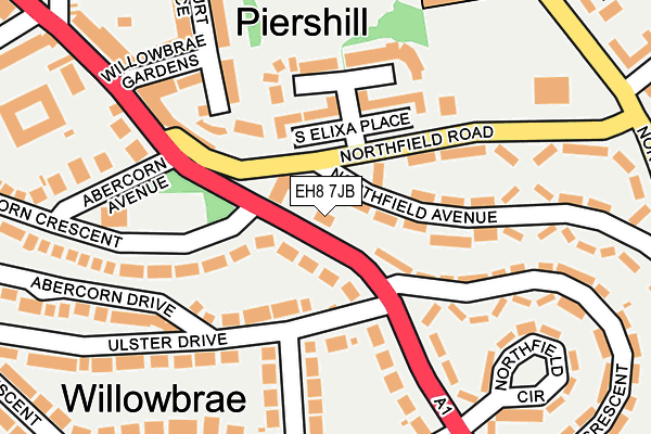 EH8 7JB map - OS OpenMap – Local (Ordnance Survey)