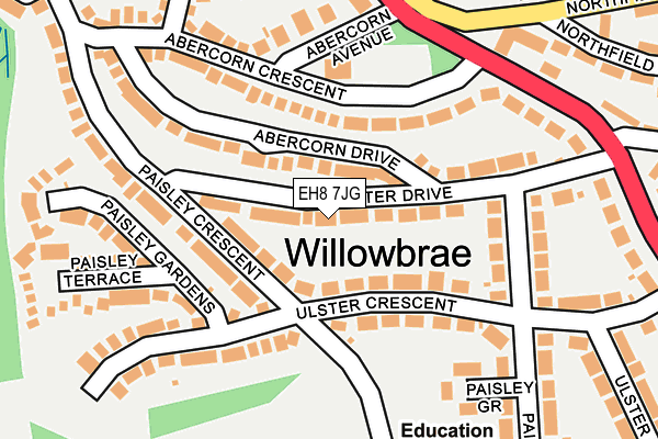 EH8 7JG map - OS OpenMap – Local (Ordnance Survey)