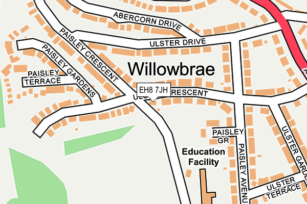 EH8 7JH map - OS OpenMap – Local (Ordnance Survey)