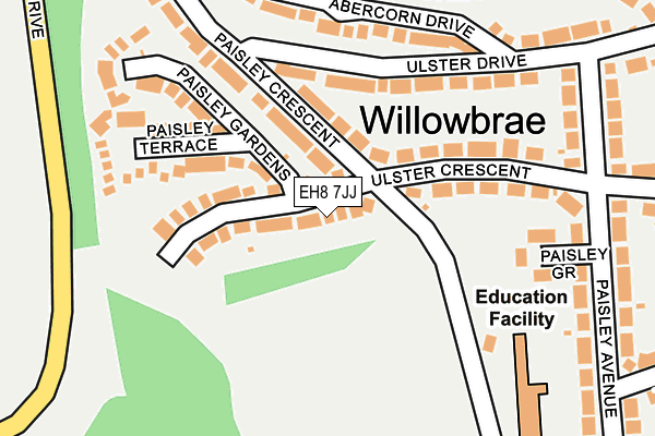 EH8 7JJ map - OS OpenMap – Local (Ordnance Survey)