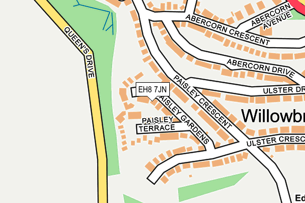 EH8 7JN map - OS OpenMap – Local (Ordnance Survey)