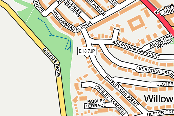 EH8 7JP map - OS OpenMap – Local (Ordnance Survey)