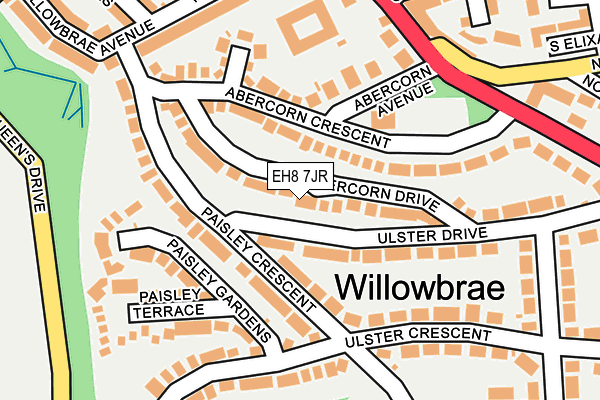 EH8 7JR map - OS OpenMap – Local (Ordnance Survey)