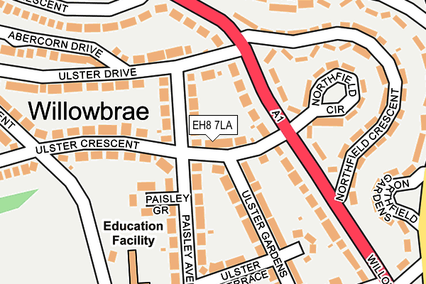 EH8 7LA map - OS OpenMap – Local (Ordnance Survey)