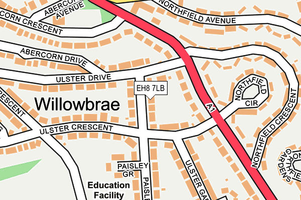 EH8 7LB map - OS OpenMap – Local (Ordnance Survey)