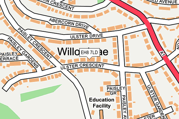 EH8 7LD map - OS OpenMap – Local (Ordnance Survey)