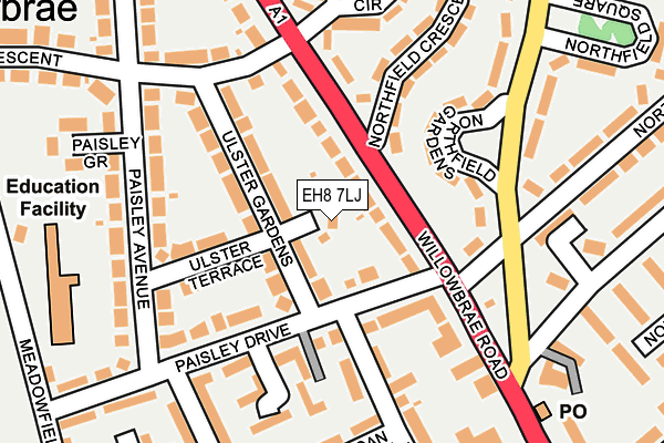 EH8 7LJ map - OS OpenMap – Local (Ordnance Survey)