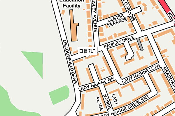 EH8 7LT map - OS OpenMap – Local (Ordnance Survey)