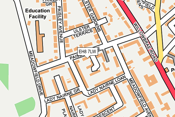 EH8 7LW map - OS OpenMap – Local (Ordnance Survey)