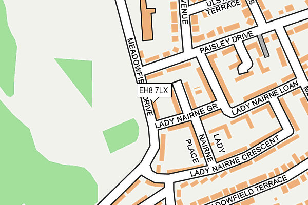 EH8 7LX map - OS OpenMap – Local (Ordnance Survey)