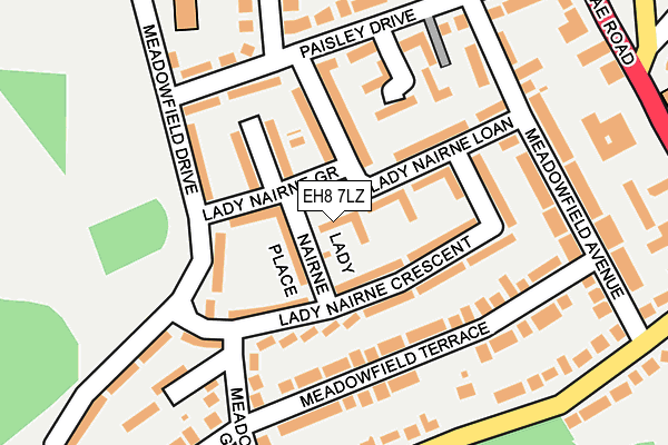 EH8 7LZ map - OS OpenMap – Local (Ordnance Survey)