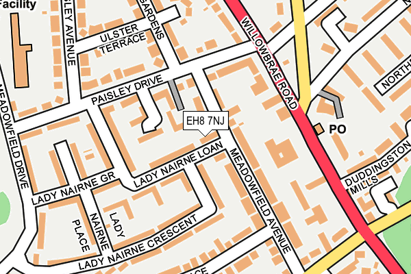 EH8 7NJ map - OS OpenMap – Local (Ordnance Survey)