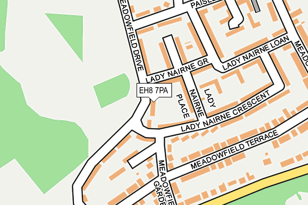 EH8 7PA map - OS OpenMap – Local (Ordnance Survey)