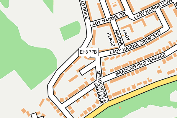 EH8 7PB map - OS OpenMap – Local (Ordnance Survey)