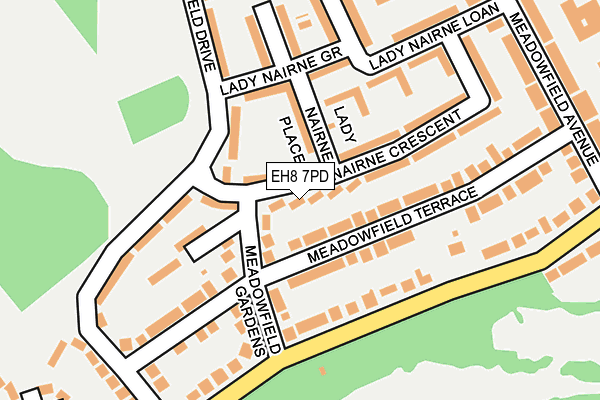 EH8 7PD map - OS OpenMap – Local (Ordnance Survey)
