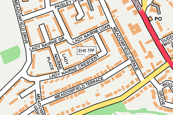 EH8 7PF map - OS OpenMap – Local (Ordnance Survey)