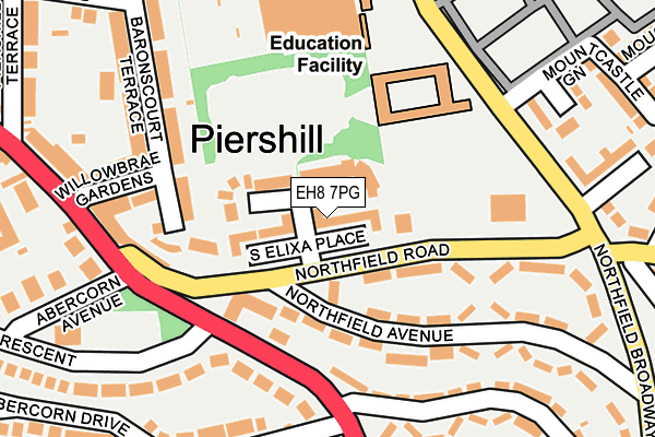 EH8 7PG map - OS OpenMap – Local (Ordnance Survey)