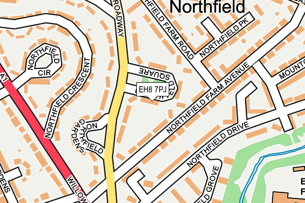 EH8 7PJ map - OS OpenMap – Local (Ordnance Survey)