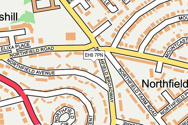 EH8 7PN map - OS OpenMap – Local (Ordnance Survey)
