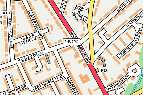 EH8 7PQ map - OS OpenMap – Local (Ordnance Survey)