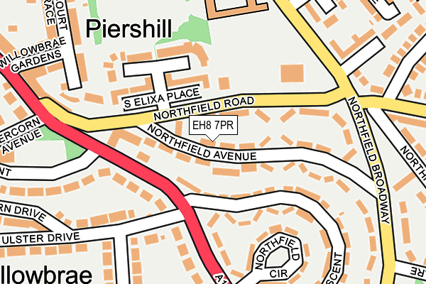 EH8 7PR map - OS OpenMap – Local (Ordnance Survey)