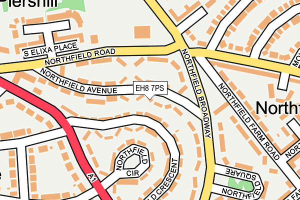 EH8 7PS map - OS OpenMap – Local (Ordnance Survey)