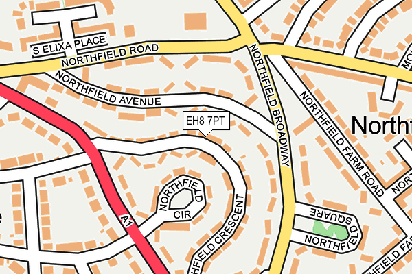 EH8 7PT map - OS OpenMap – Local (Ordnance Survey)