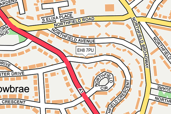 EH8 7PU map - OS OpenMap – Local (Ordnance Survey)