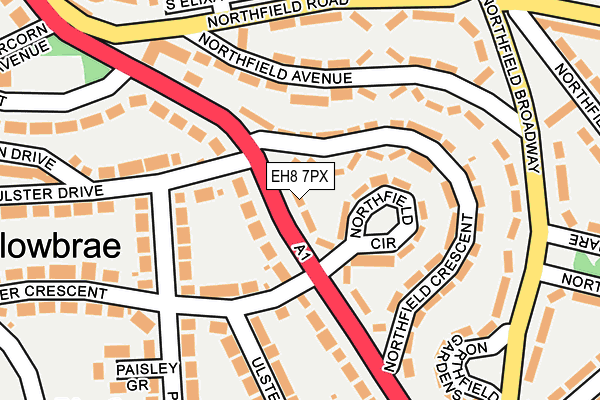 EH8 7PX map - OS OpenMap – Local (Ordnance Survey)