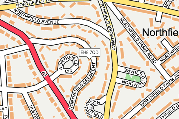 EH8 7QD map - OS OpenMap – Local (Ordnance Survey)