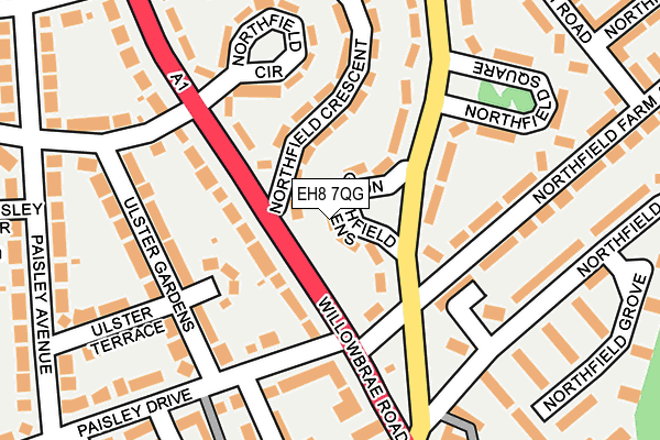 EH8 7QG map - OS OpenMap – Local (Ordnance Survey)