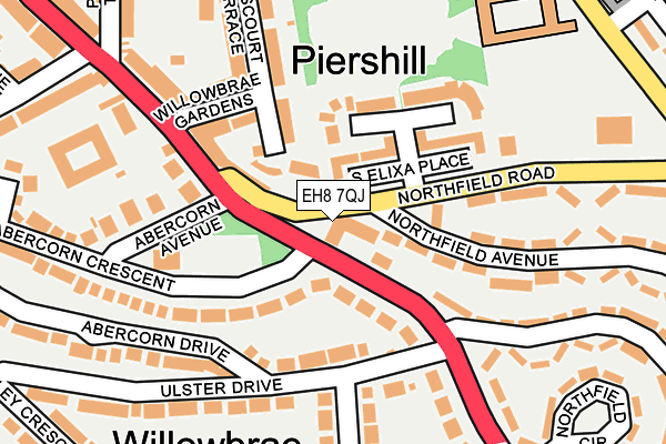 EH8 7QJ map - OS OpenMap – Local (Ordnance Survey)