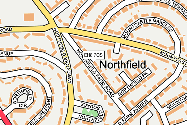 EH8 7QS map - OS OpenMap – Local (Ordnance Survey)