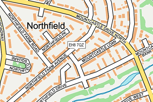 EH8 7QZ map - OS OpenMap – Local (Ordnance Survey)