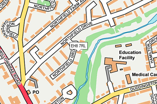 EH8 7RL map - OS OpenMap – Local (Ordnance Survey)