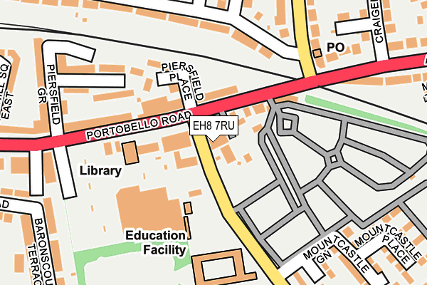 EH8 7RU map - OS OpenMap – Local (Ordnance Survey)