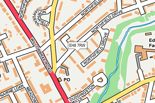 EH8 7RW map - OS OpenMap – Local (Ordnance Survey)