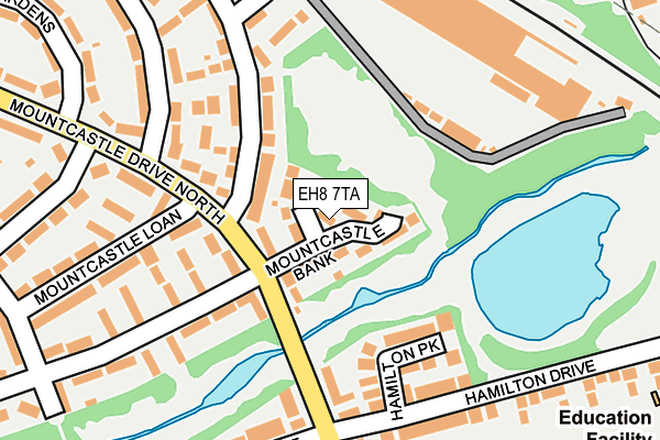 EH8 7TA map - OS OpenMap – Local (Ordnance Survey)