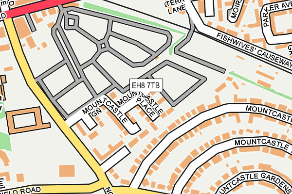EH8 7TB map - OS OpenMap – Local (Ordnance Survey)