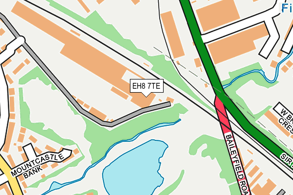 EH8 7TE map - OS OpenMap – Local (Ordnance Survey)