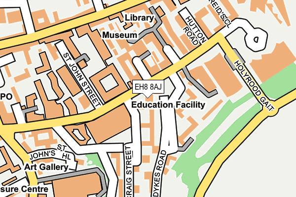 EH8 8AJ map - OS OpenMap – Local (Ordnance Survey)