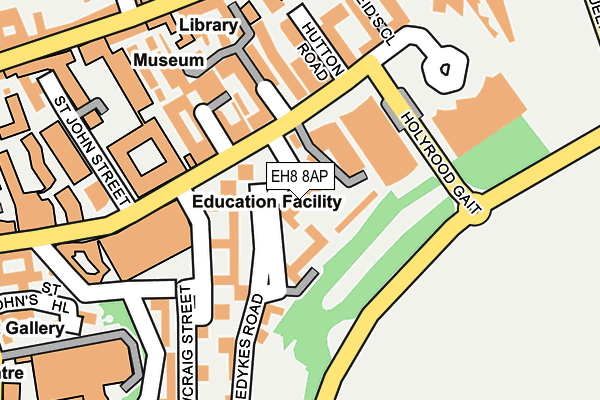 EH8 8AP map - OS OpenMap – Local (Ordnance Survey)