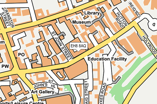 EH8 8AQ map - OS OpenMap – Local (Ordnance Survey)