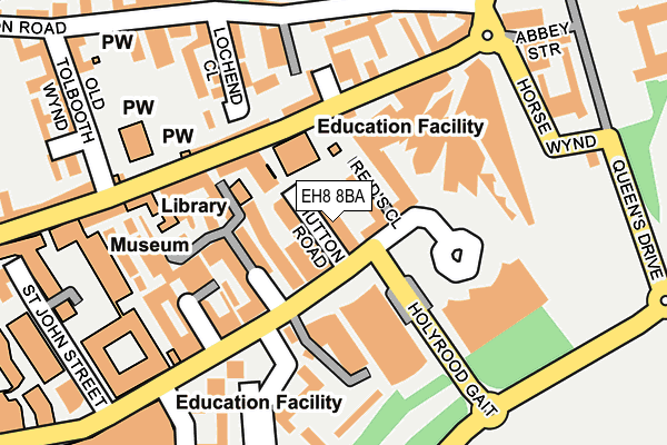 EH8 8BA map - OS OpenMap – Local (Ordnance Survey)