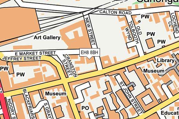 EH8 8BH map - OS OpenMap – Local (Ordnance Survey)
