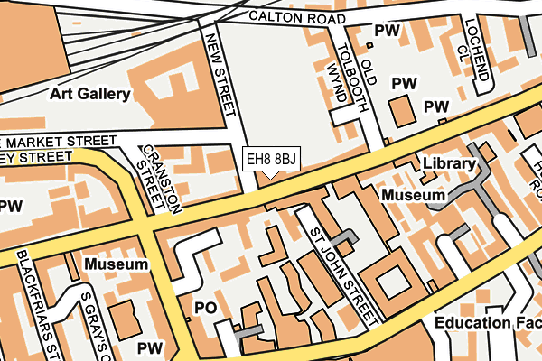 EH8 8BJ map - OS OpenMap – Local (Ordnance Survey)